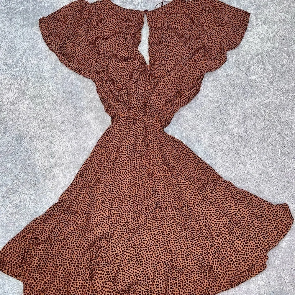 Polka Dot Flutter Short Sleeve Dress